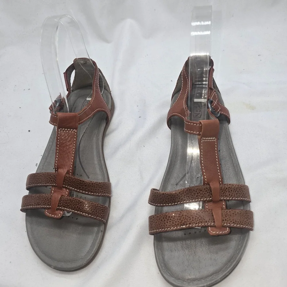 KEEN Dauntless Ankle Sandal Women 7 Brown Leather Comfort Gorpcore Boho 1014332